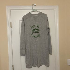 ivory ella grey sweatshirt dress size M